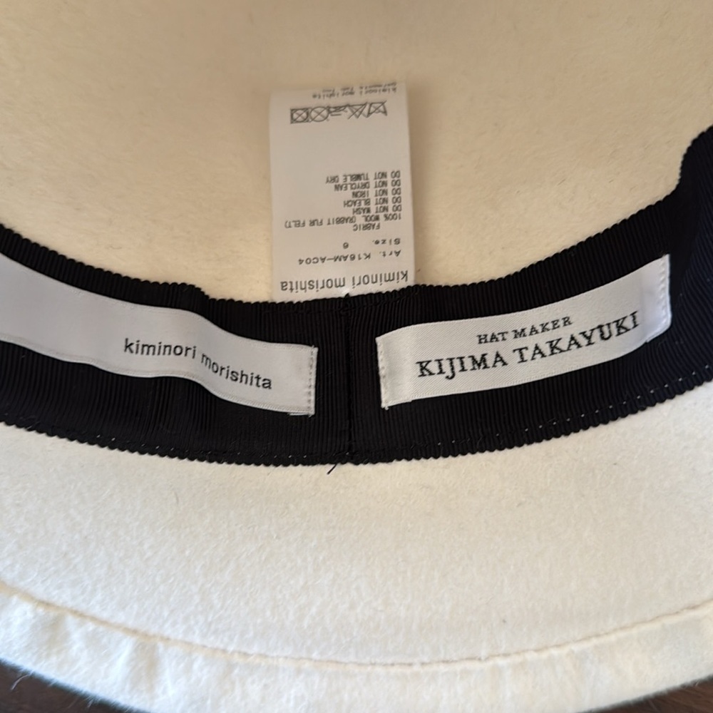 Morishata x Kijima Rabbit Fur Felt Hat Size 6 - Picture 3 of 4